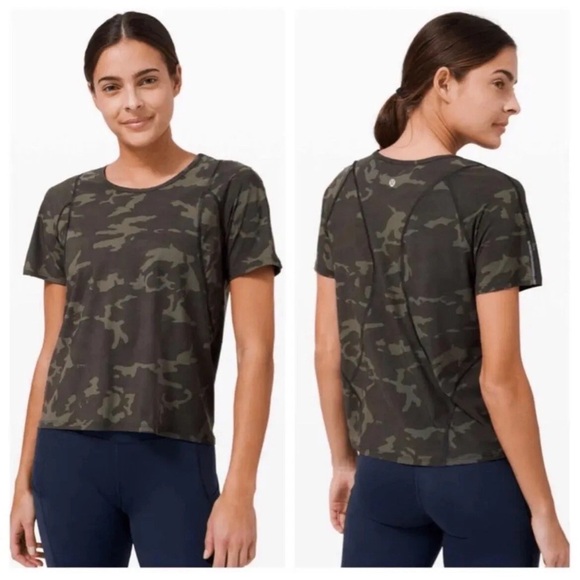 lululemon athletica Tops - 🍋SALE🍋 Lululemon Outrun The Heat Short Sleeve Incognito Camo